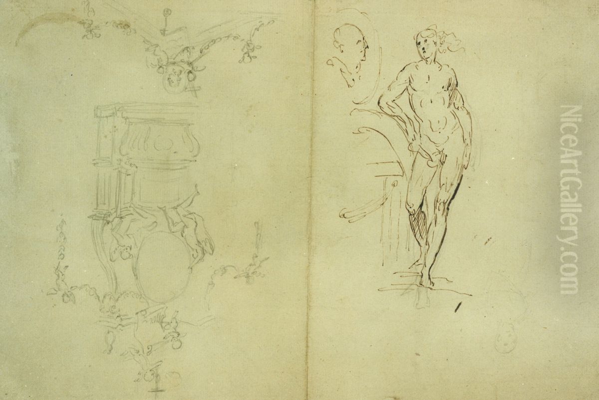 Ebauche d'une autel Oil Painting by Lodewijk Willemsens