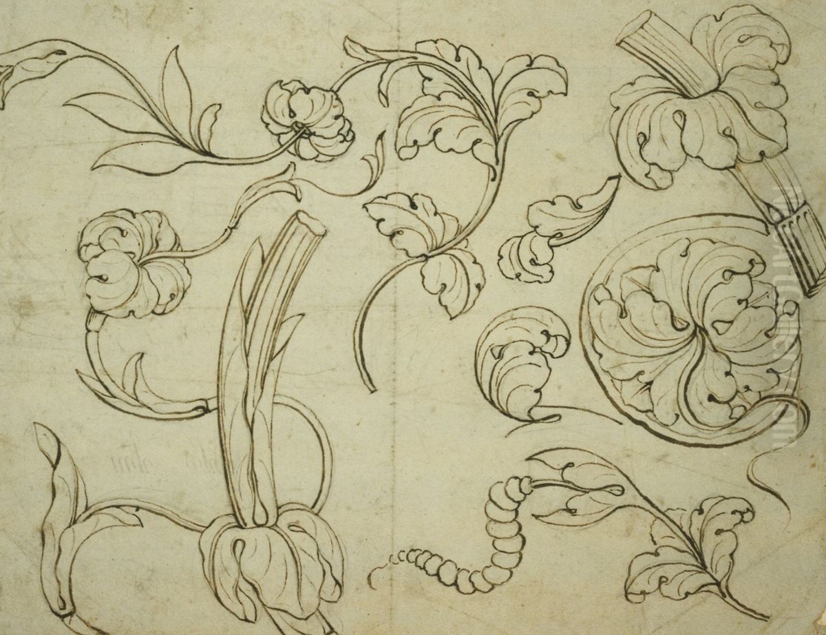 Decoratief loofwerk Oil Painting by unknown