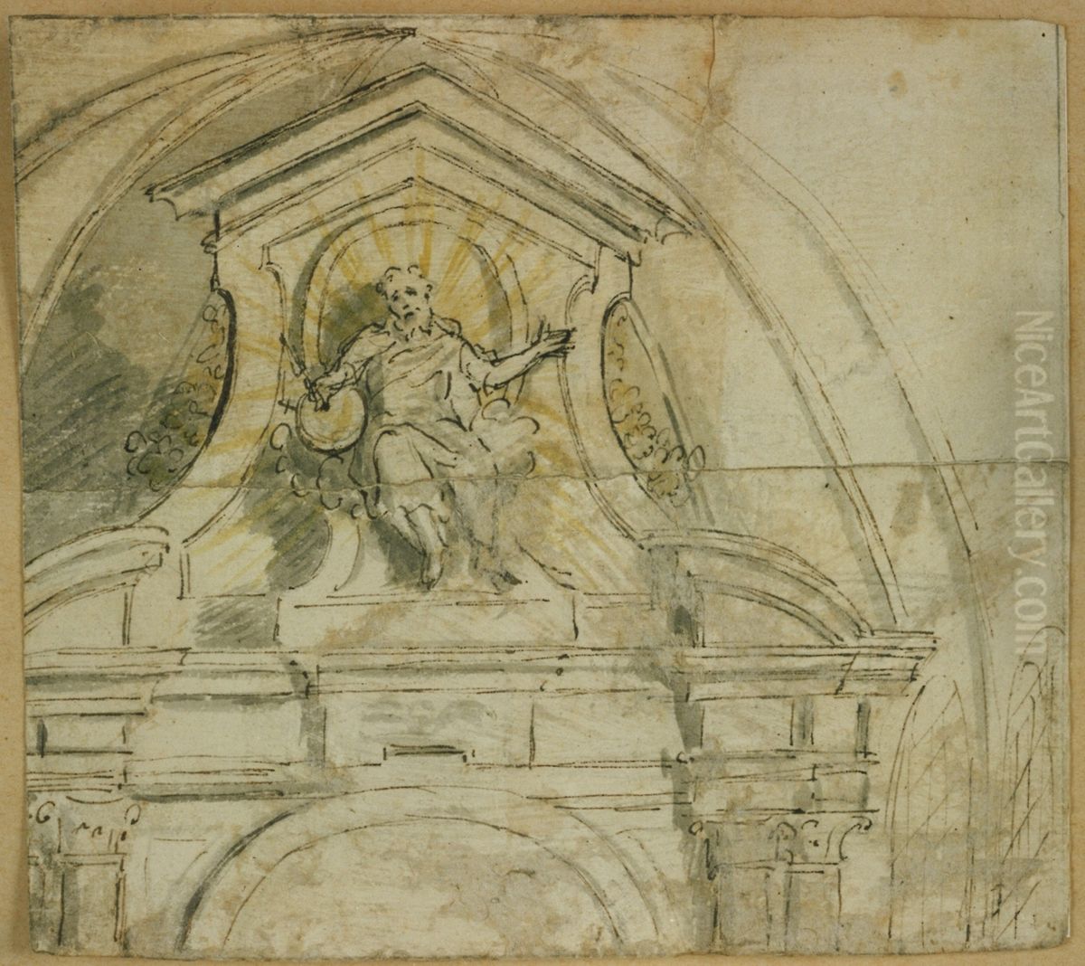 Entwurfe fur eine Altarbekronung Oil Painting by unknown