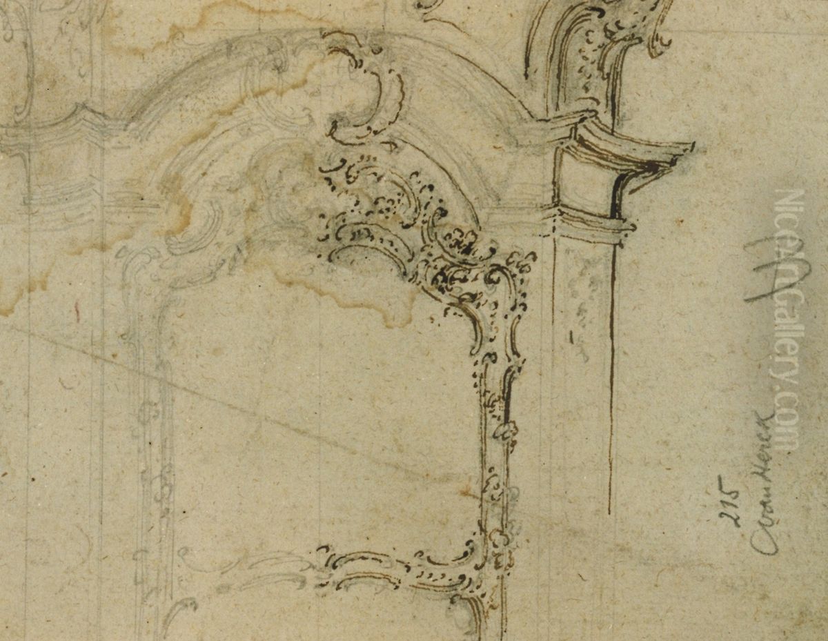 Fragment d'une cheminee Oil Painting by Lodewijk Willemsens