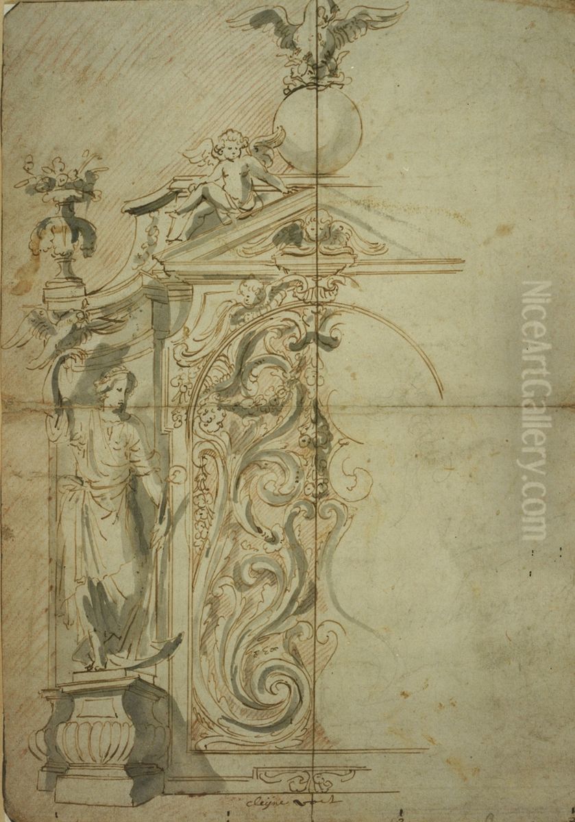 Entwurf fur einen Tabernakel Oil Painting by Pieter Scheemaeckers