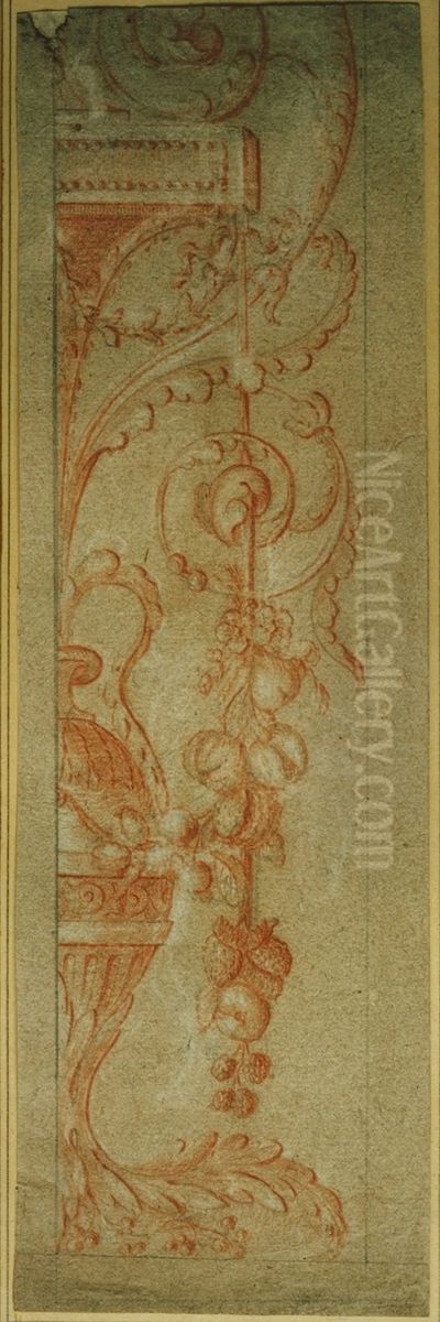 Design for a decorative motif Oil Painting by unknown