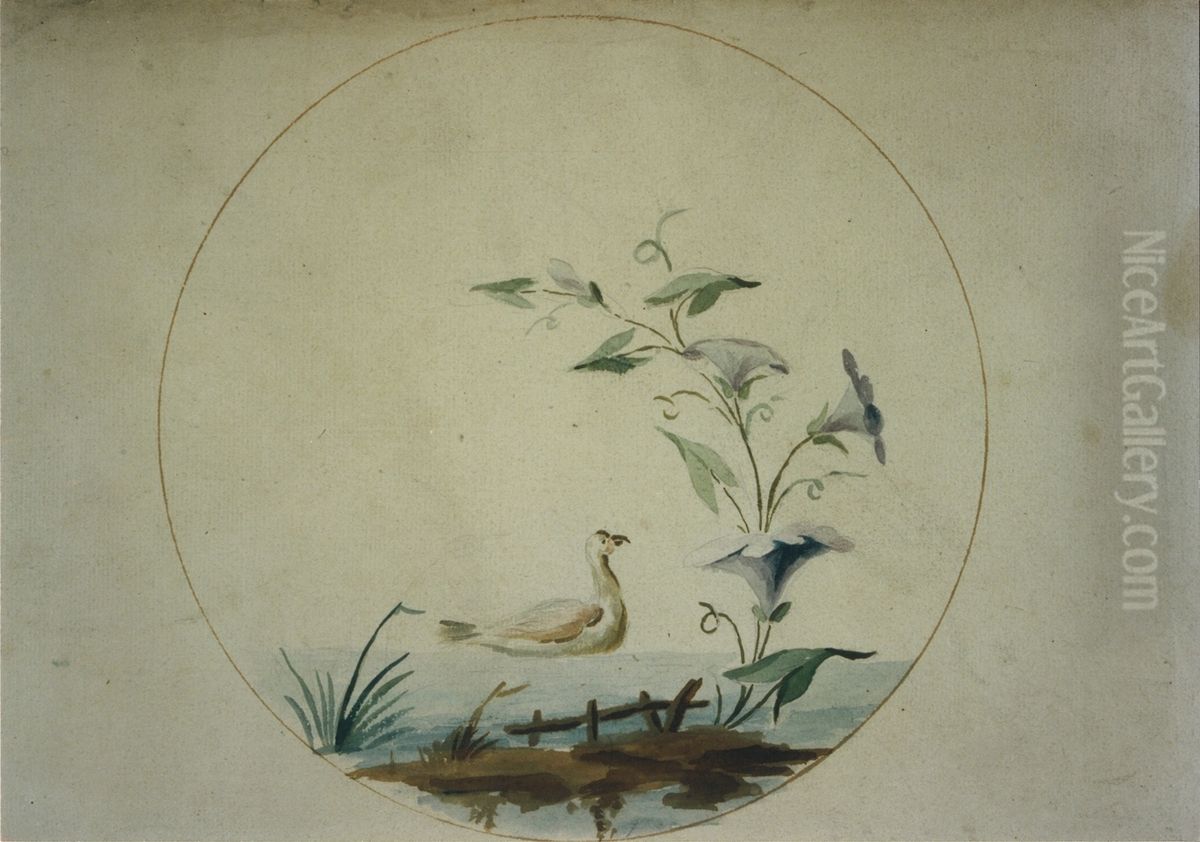 Medaillon decoratif Oil Painting by unknown