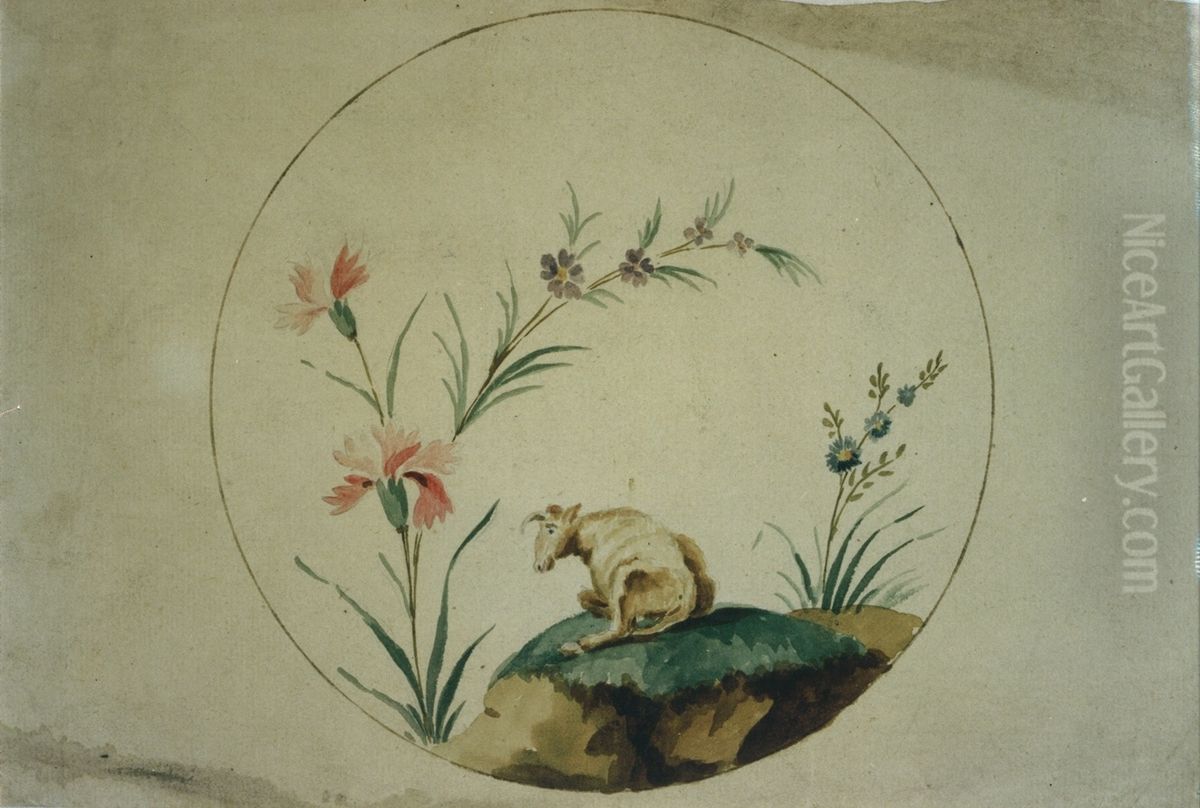 Medaillon decoratif Oil Painting by unknown