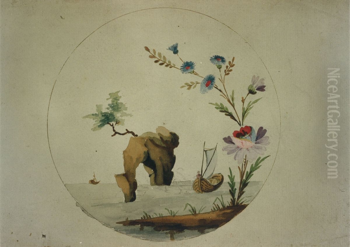 Decorative medallion Oil Painting by unknown