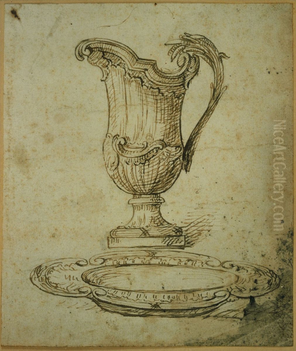 Ebauche d'une cruche et d'une coupe Oil Painting by unknown