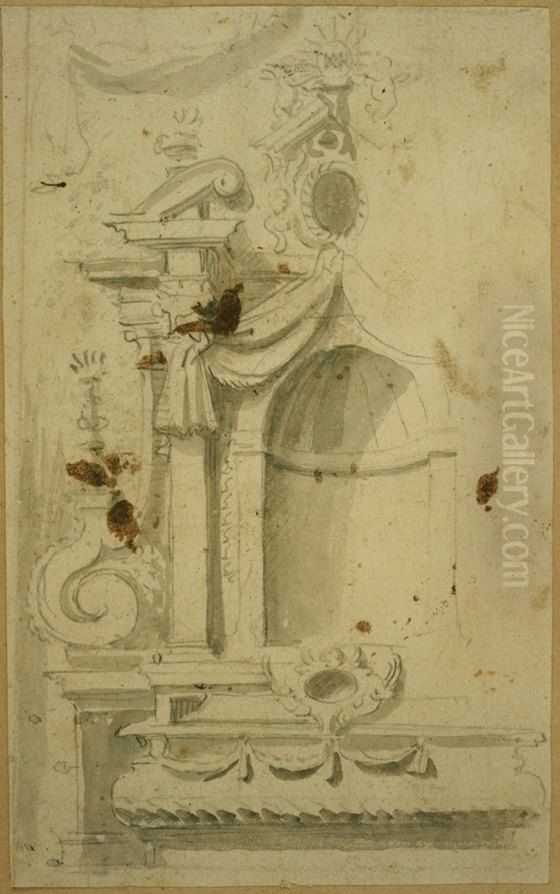 Entwurf fur die linke Halfte eines Marienaltars Oil Painting by Jan Pieter van Baurscheit the Elder