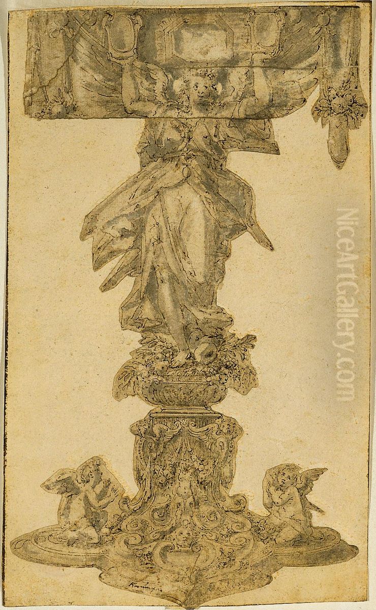 Entwurf fur einen Reliquienbehalter (?) Oil Painting by unknown