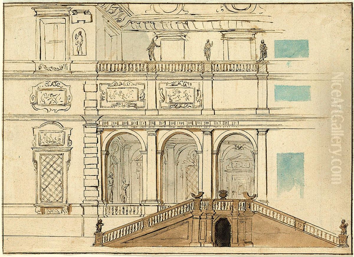 Architectural design Oil Painting by unknown