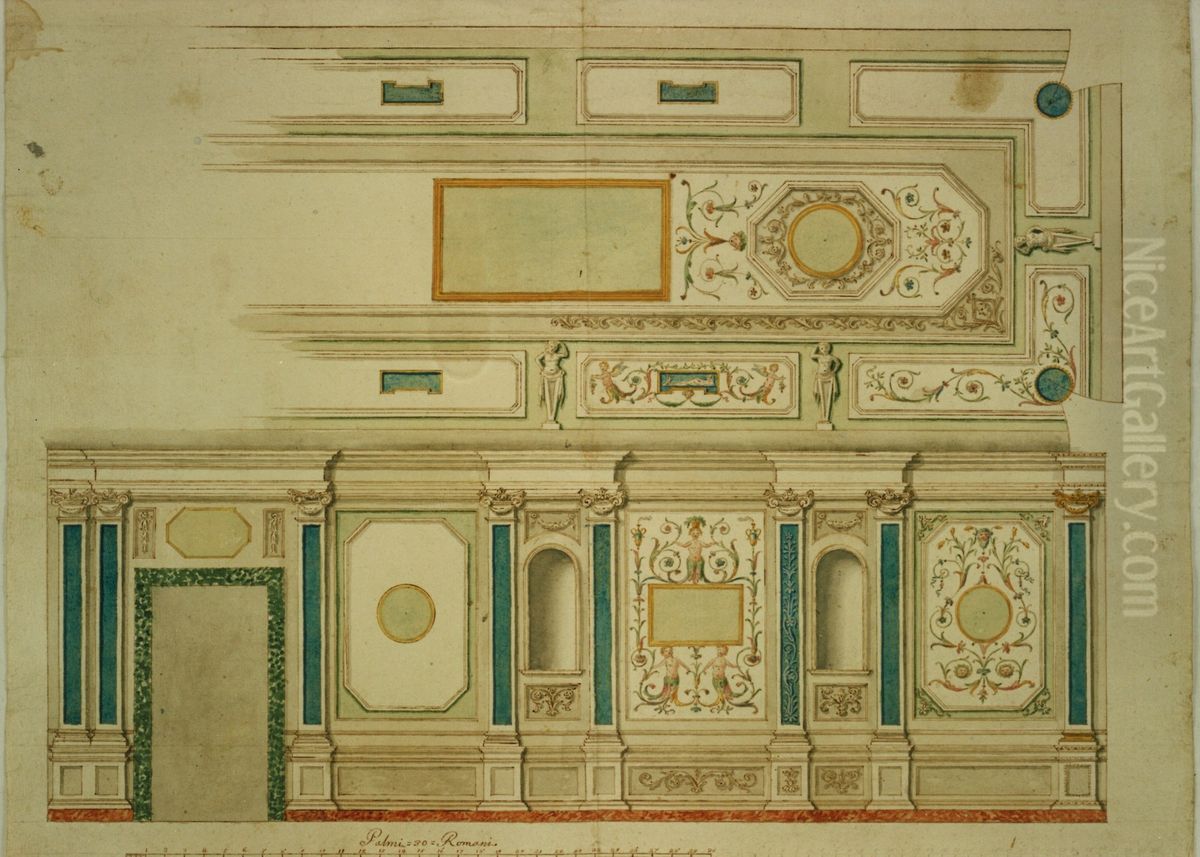 Design for the decoration of a gallery Oil Painting by unknown