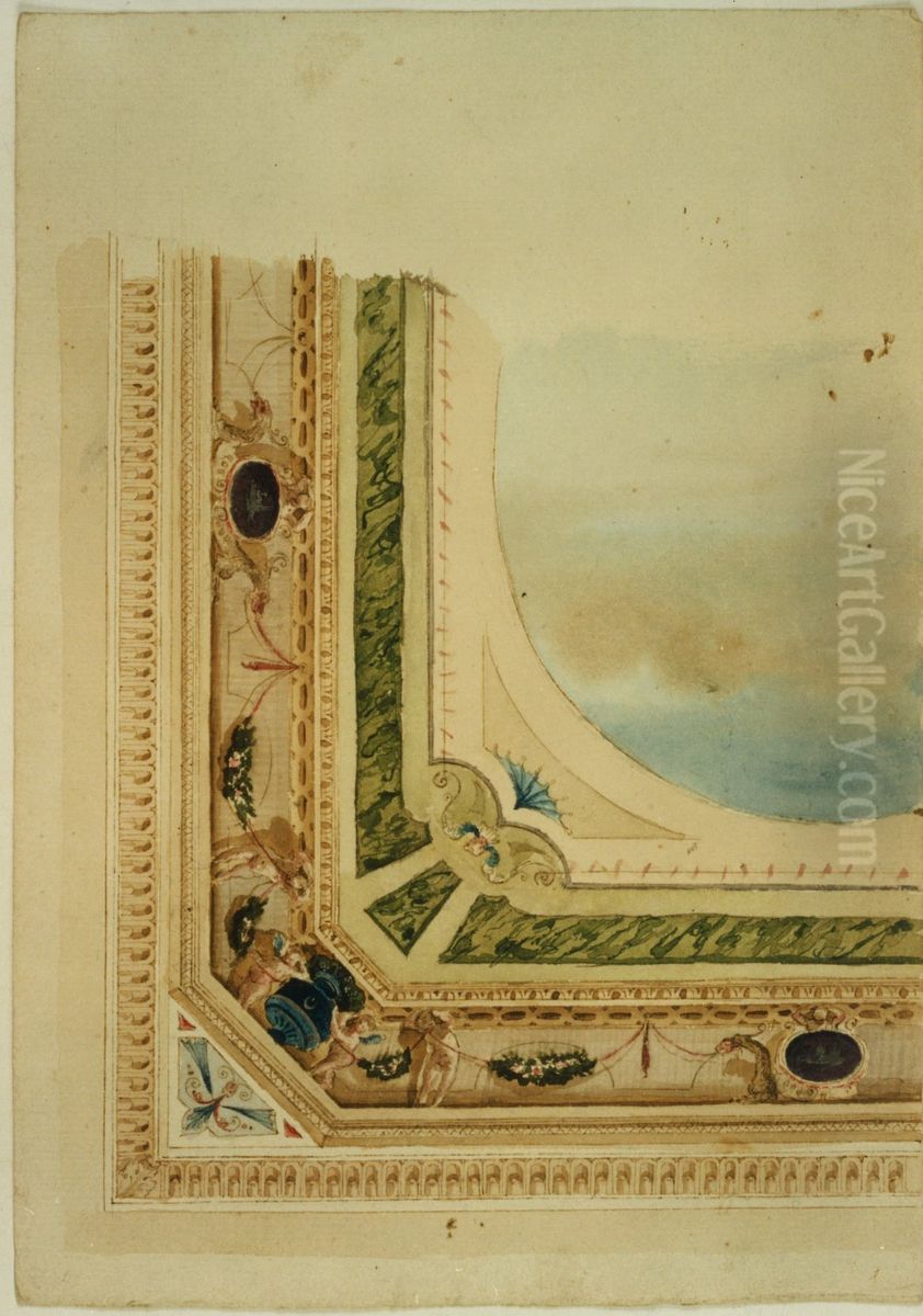 Detailentwurf fur die Verzierung einer Decke Oil Painting by unknown
