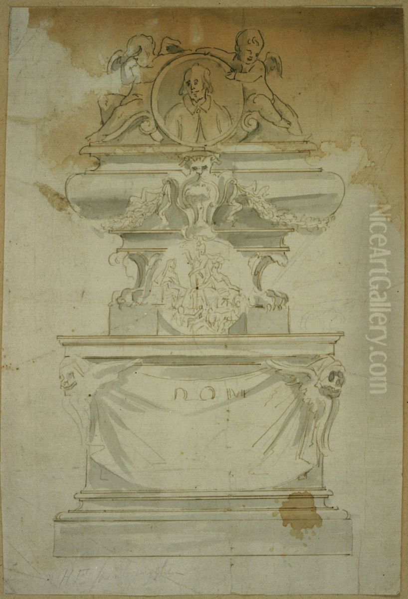 Ebauche pour un imposant monument funeraire Oil Painting by unknown