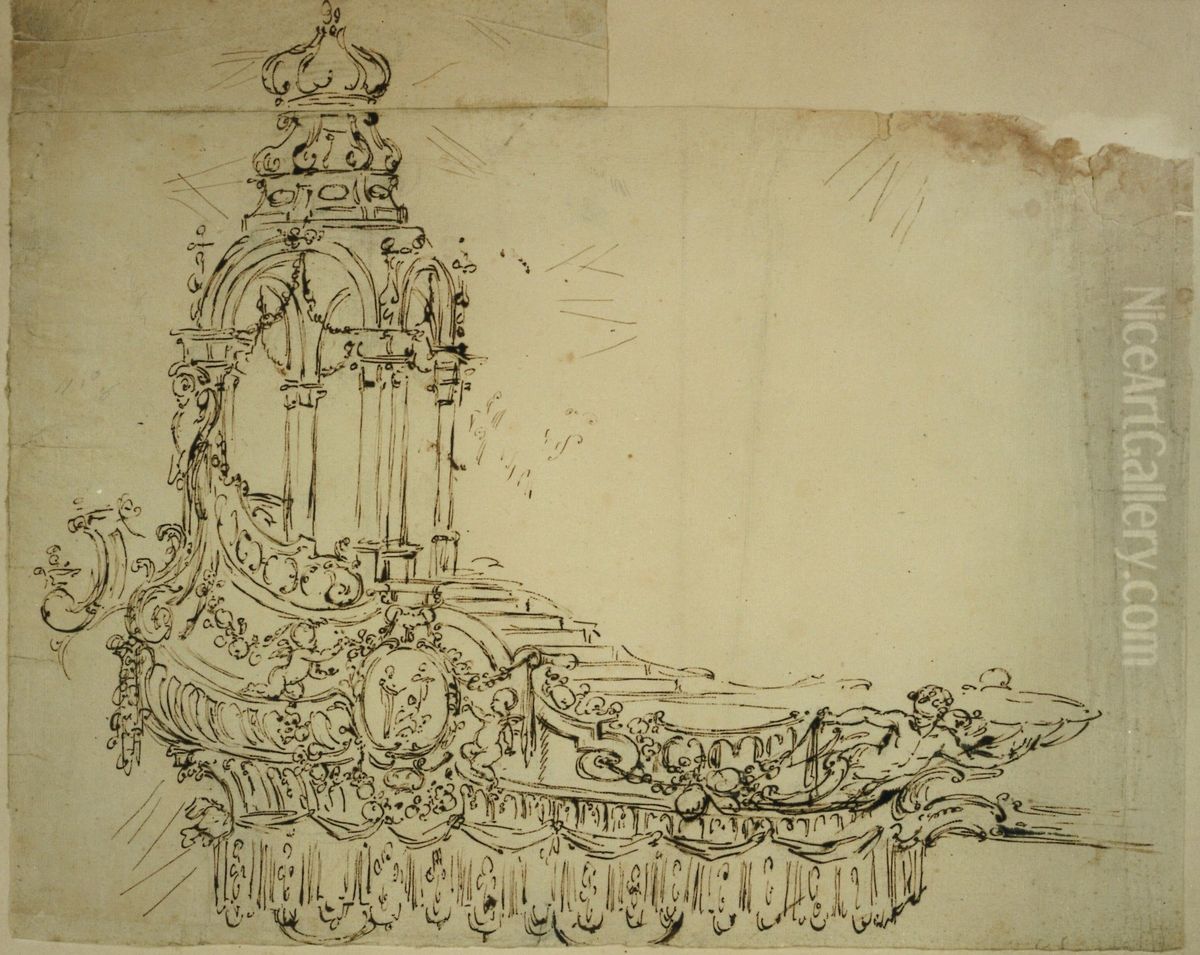 Entwurf fur die Seite von Wagen III fur den Prunkzug des heiligen Rumolds in Mecheln Oil Painting by Willem Jacob Herreyns