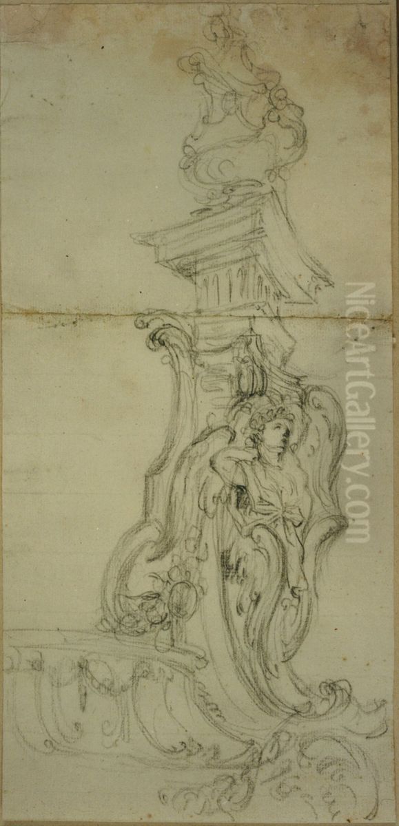 Ontwerp voor een detail van de achterkant voor wagen IV van de 