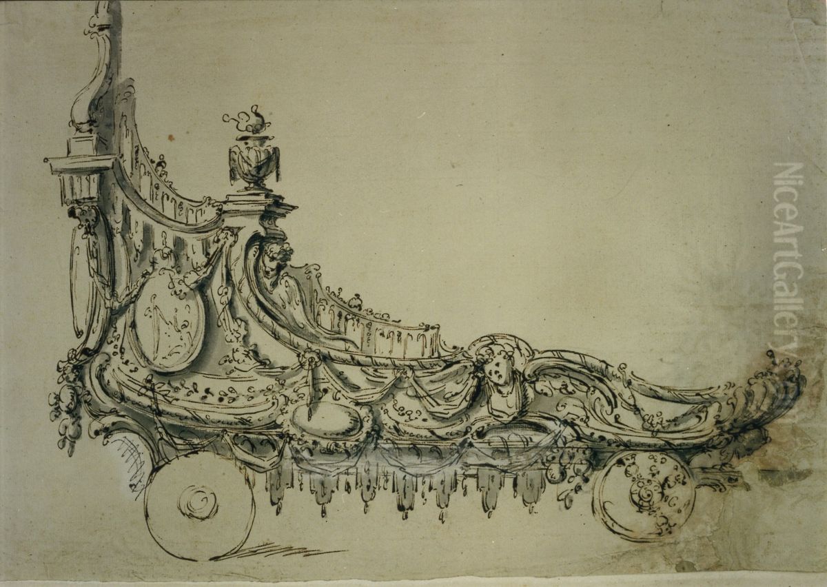 Ontwerp voor de zijkant van een niet-uitgevoerde wagen van de 