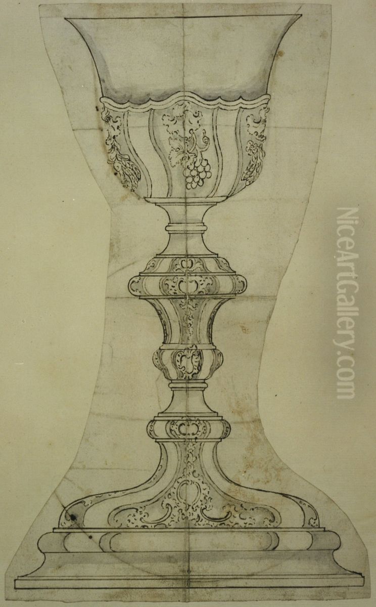 Design for a chalice Oil Painting by unknown