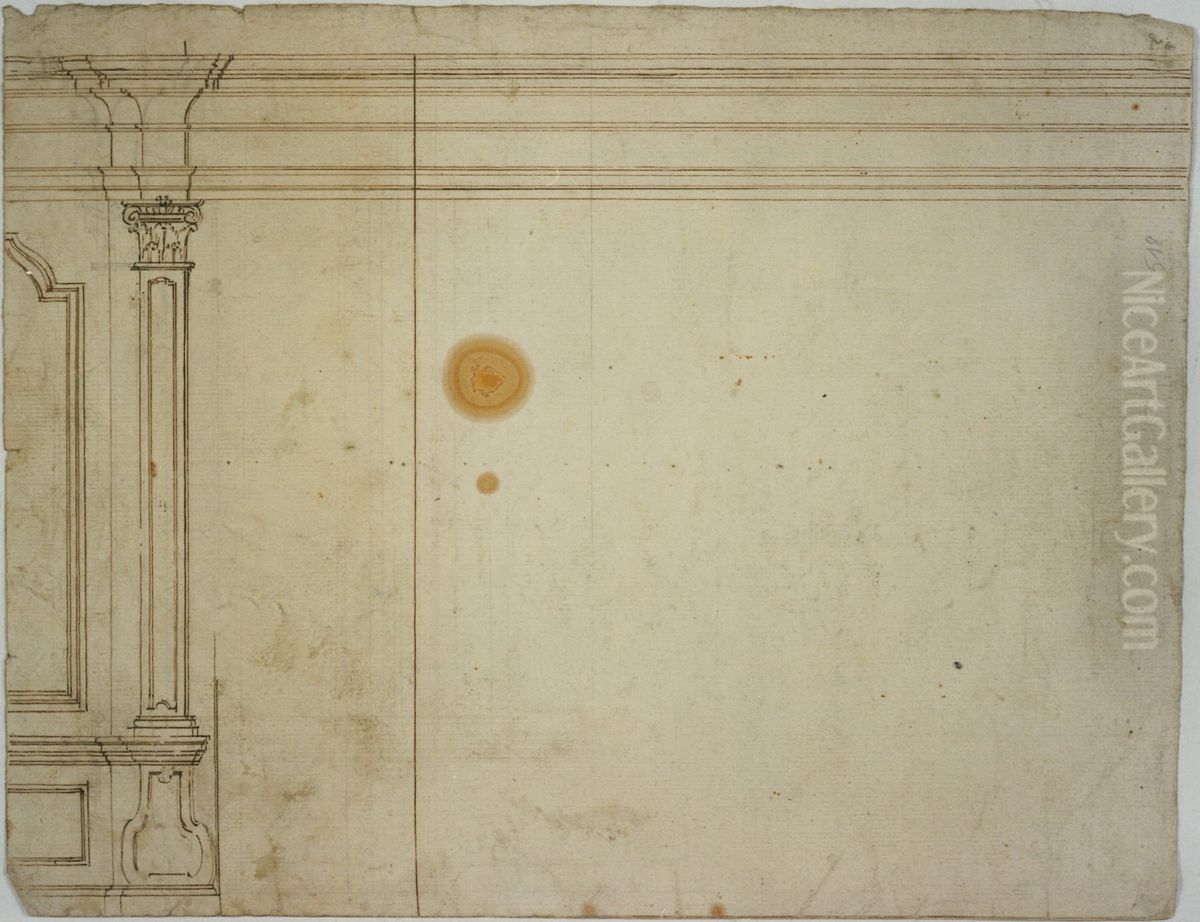 Part of a panel Oil Painting by unknown