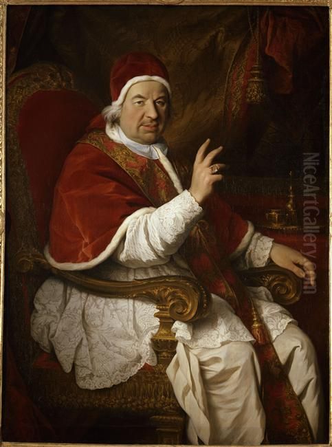 Benedict XIV, Pope (1675-1758) Oil Painting by Pierre Subleyras