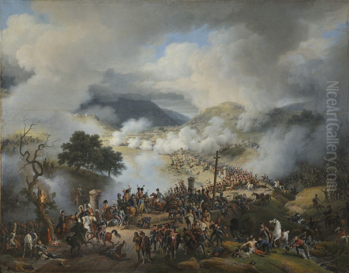 Battle of Somo Sierra, November 30, 1808 Oil Painting by Louis-Francois, Baron Lejeune
