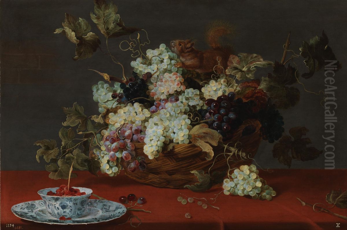 Fruit basket Oil Painting by Frans Snyders
