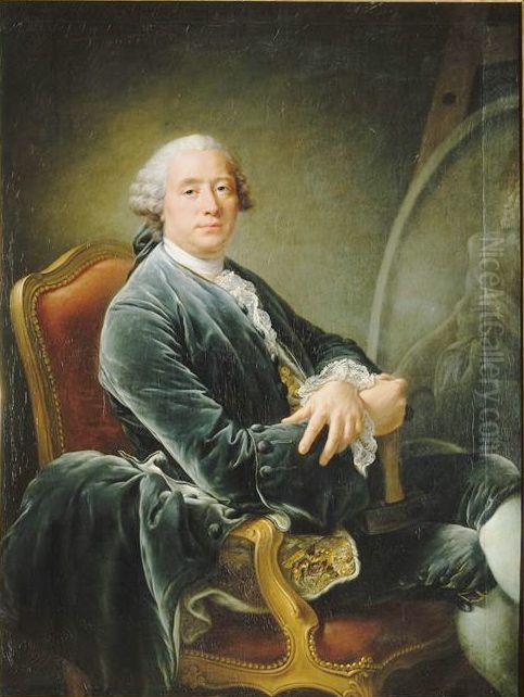 Guillaume Coustou the Younger(1716-1777) Oil Painting by Francois-Hubert Drouais