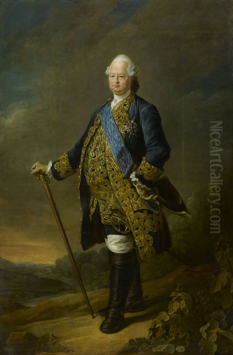 Louis de Bourbon-Conde (1709-1771), comte de Clermont Oil Painting by Francois-Hubert Drouais