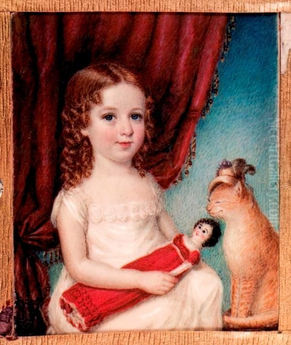 Georgina Gardner Lee Oil Painting by Sarah Goodridge