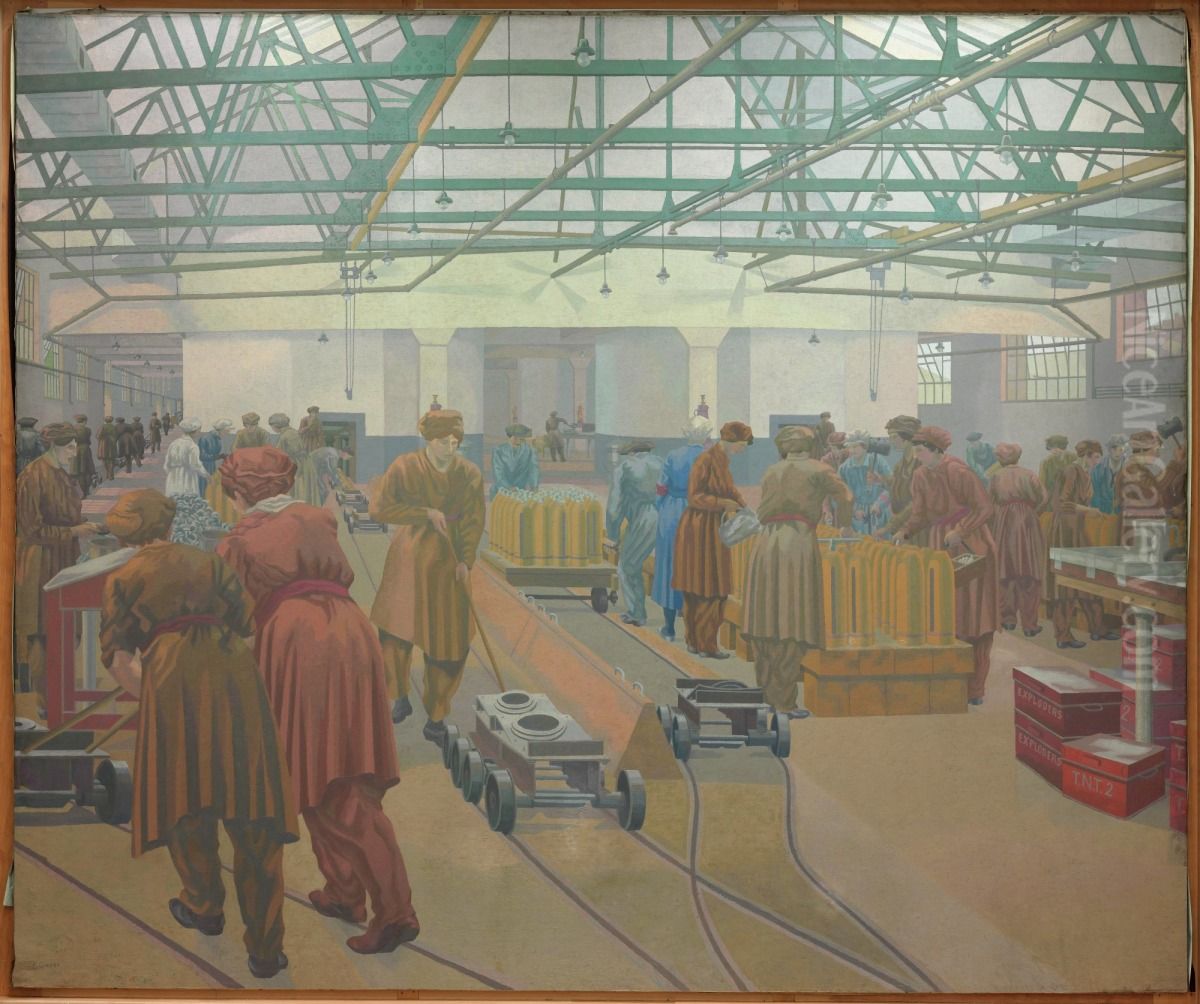 Fabrique d'armement Oil Painting by Charles Ginner