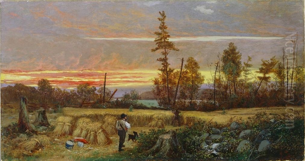 A Shot in the Dawn,Lake Scugog Oil Painting by John Arthur Fraser
