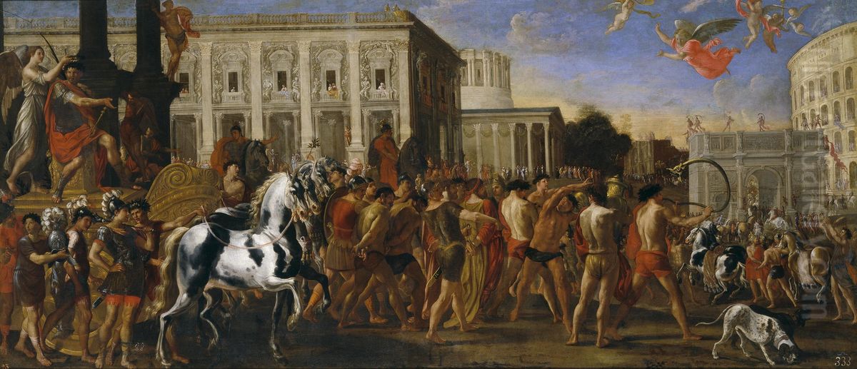 Triumphal Entry of Constantine in Rome Oil Painting by Viviano Codazzi