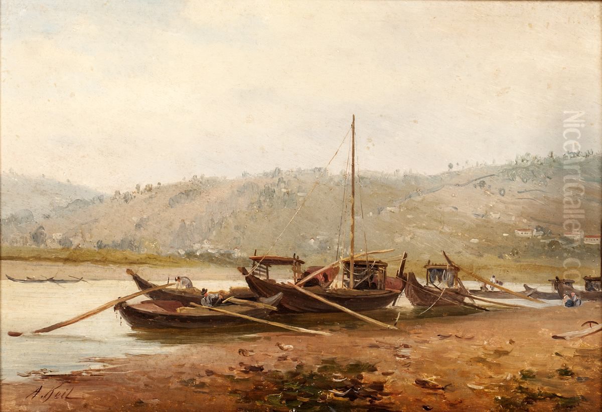 Pinhao Douro Oil Painting by Alfredo Keil