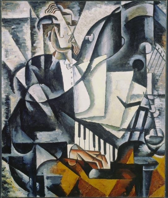 The Pianist Oil Painting by Lyubov' Popova