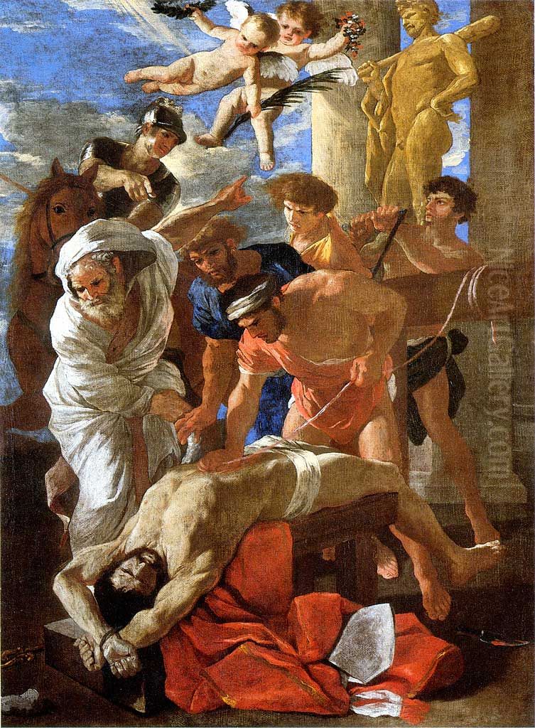 Le Martyre de saint Erasme - modello Oil Painting by Nicolas Poussin