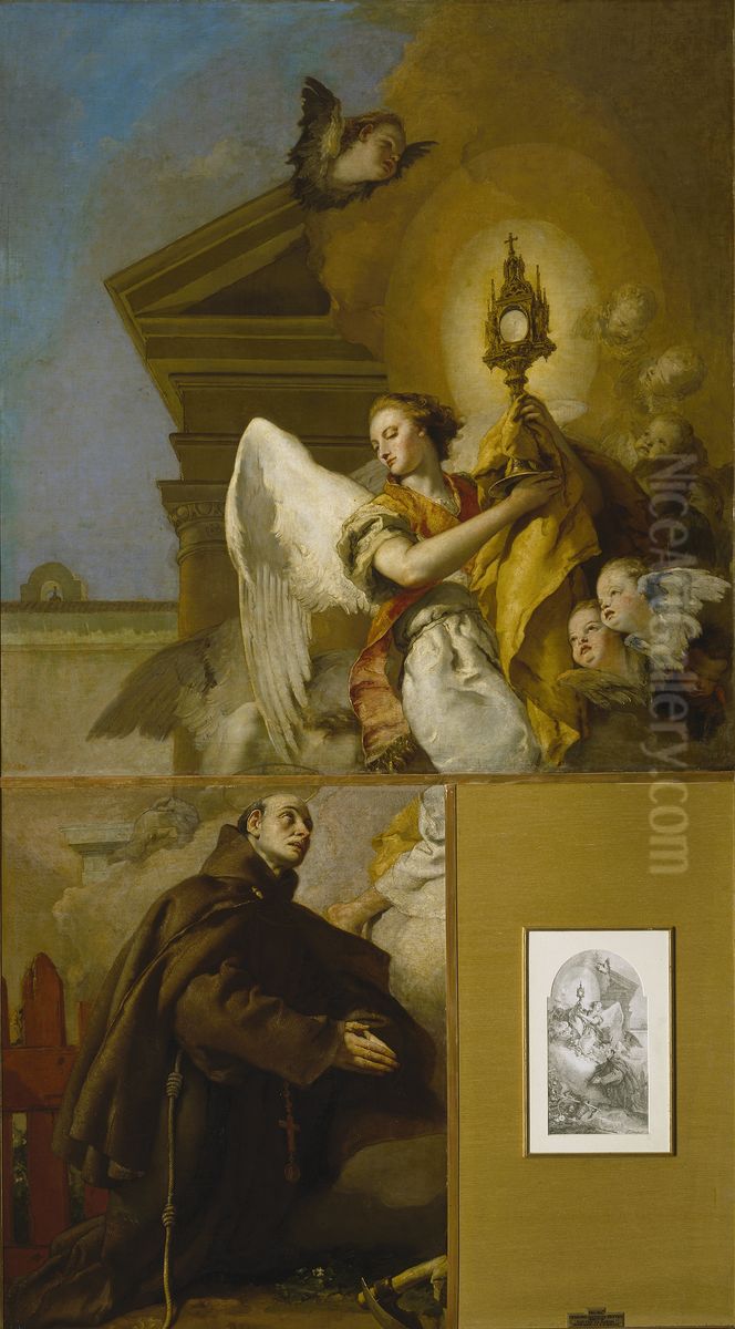 Vision de San Pascual Bailon Oil Painting by Giovanni Battista Tiepolo