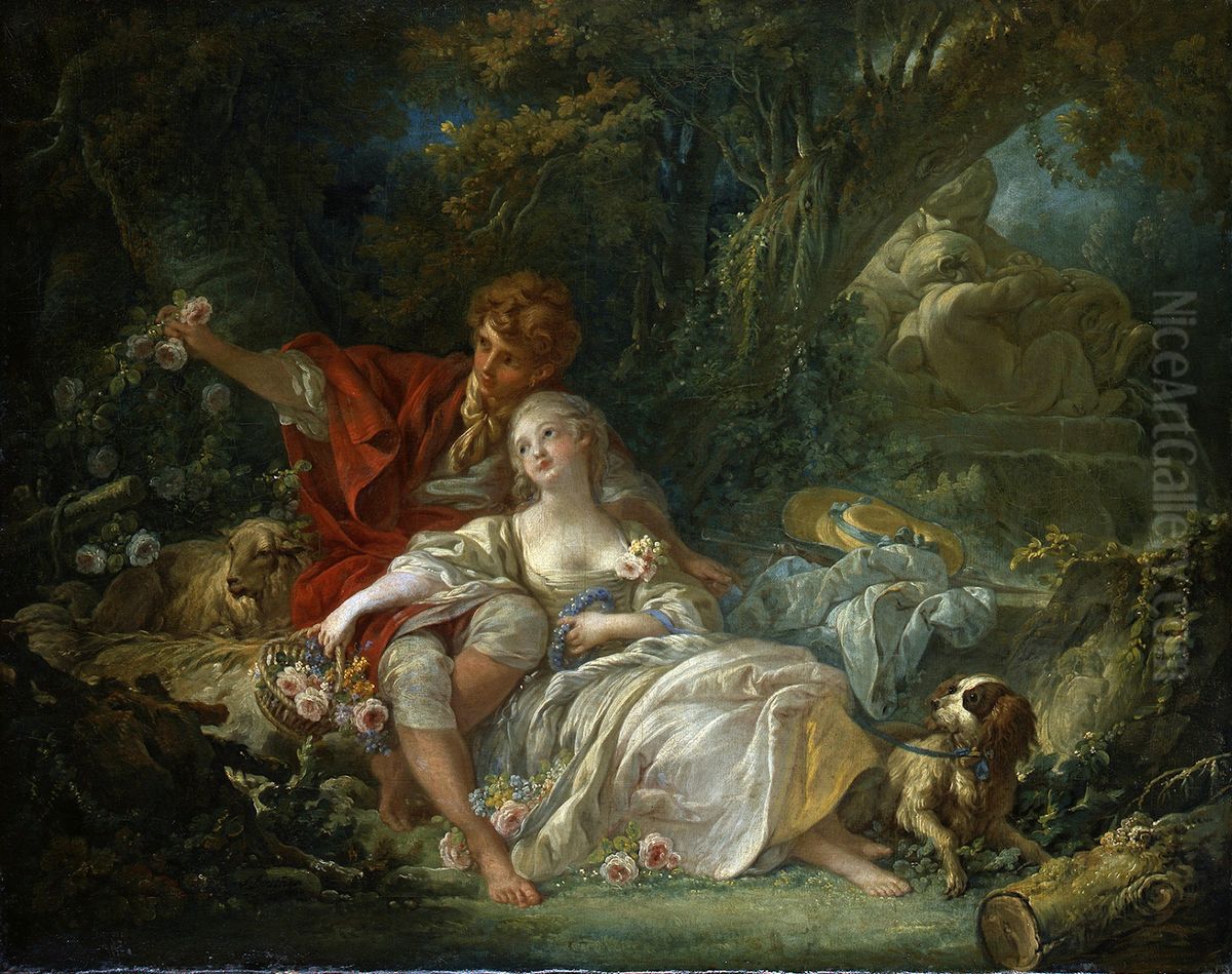 Pastorale Oil Painting by Francois Boucher