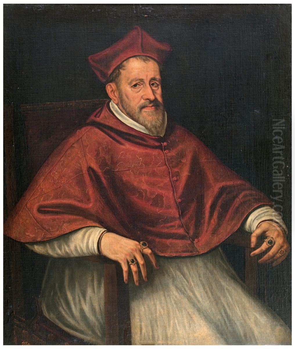 El cardenal Gaspar Quiroga Oil Painting by Jacopo Tintoretto