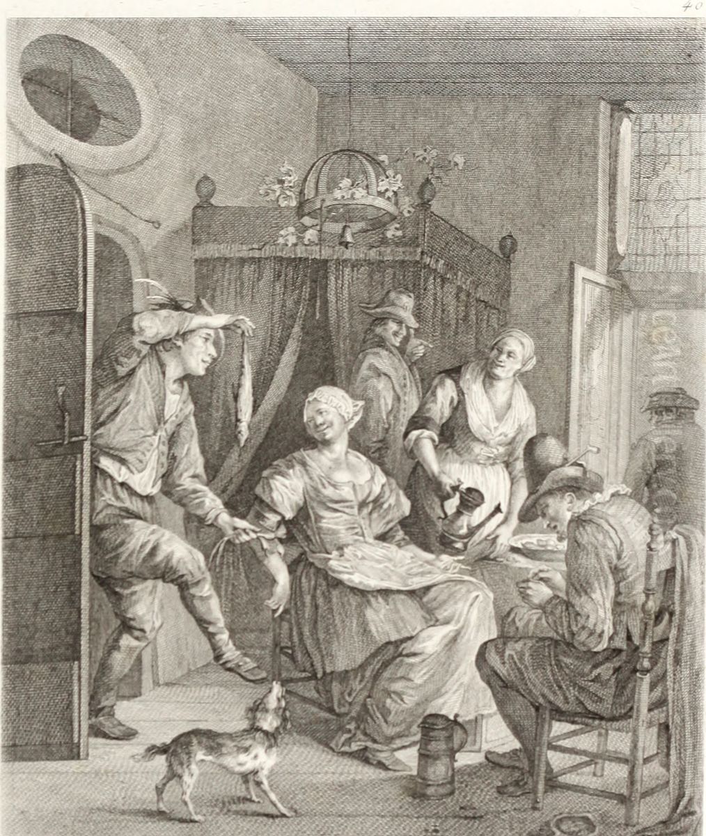 The Gallant Offer Oil Painting by Jan Steen