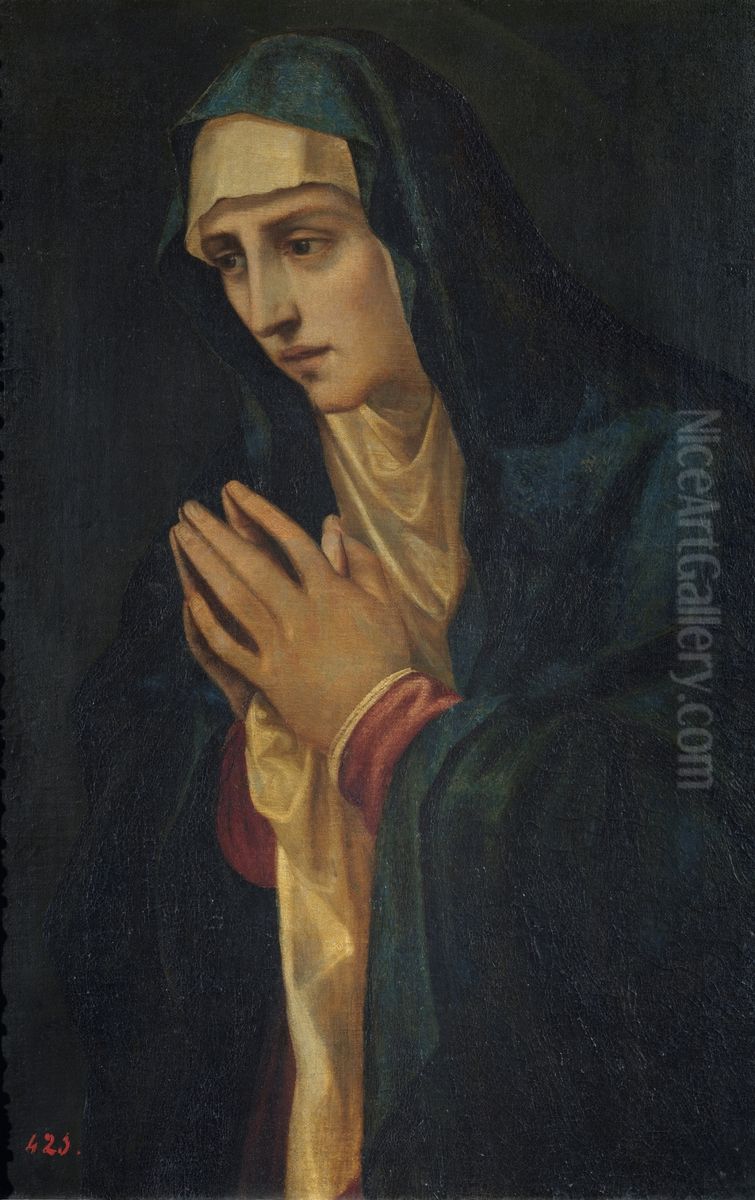 La Virgen en contemplacion Oil Painting by Titian