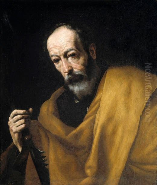 Saint Simon Oil Painting by Jusepe de Ribera