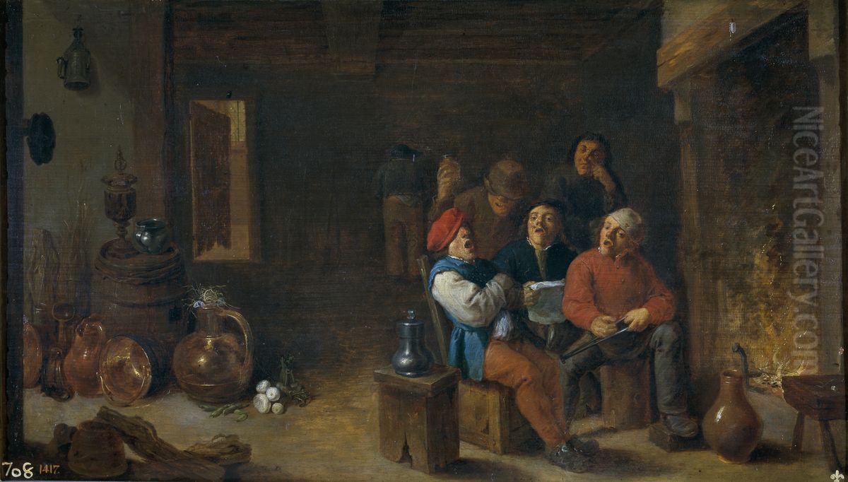 Music in the kitchen Oil Painting by David Teniers the Younger