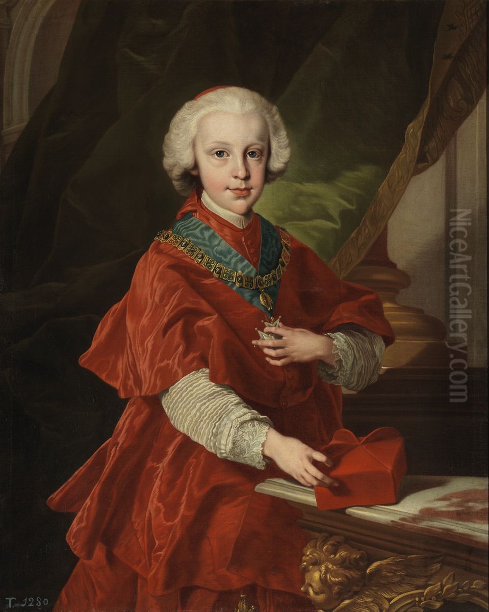 El infante-cardenal Luis Antonio de Borbon y Farnesio Oil Painting by Louis-Michel Van Loo
