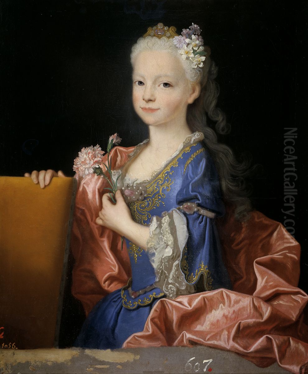 Maria Ana Victoria de Borbon, nina Oil Painting by Jean Ranc