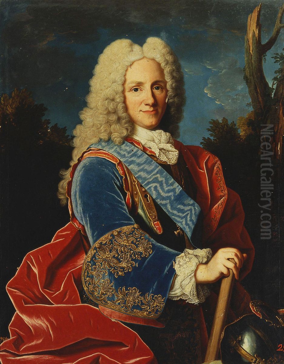 Portrait of Philip V of SpainEspanol:Retrato del rey Felipe V de Espana Oil Painting by Jean Ranc