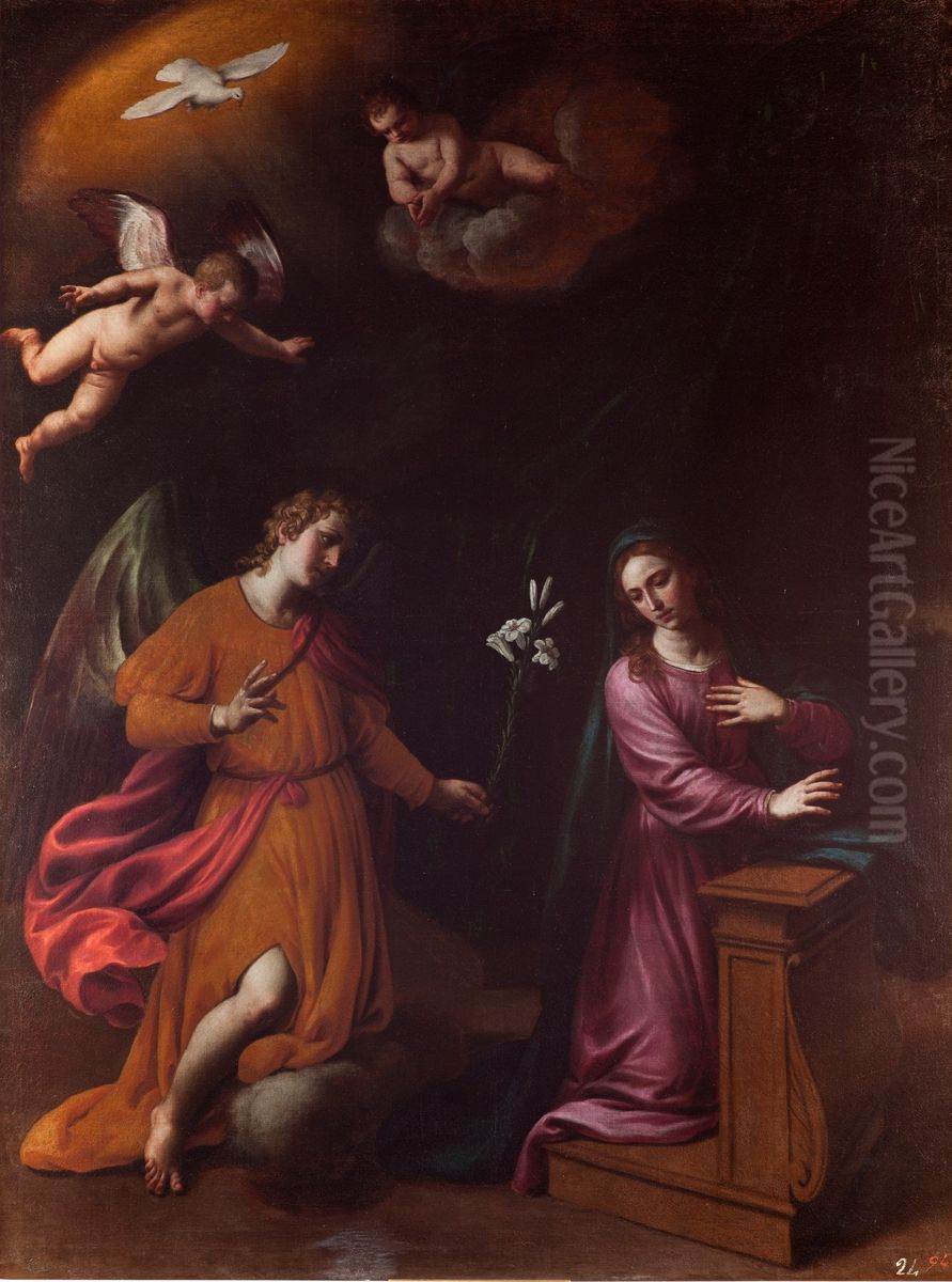 Annunciation Oil Painting by Alessandro Turchi