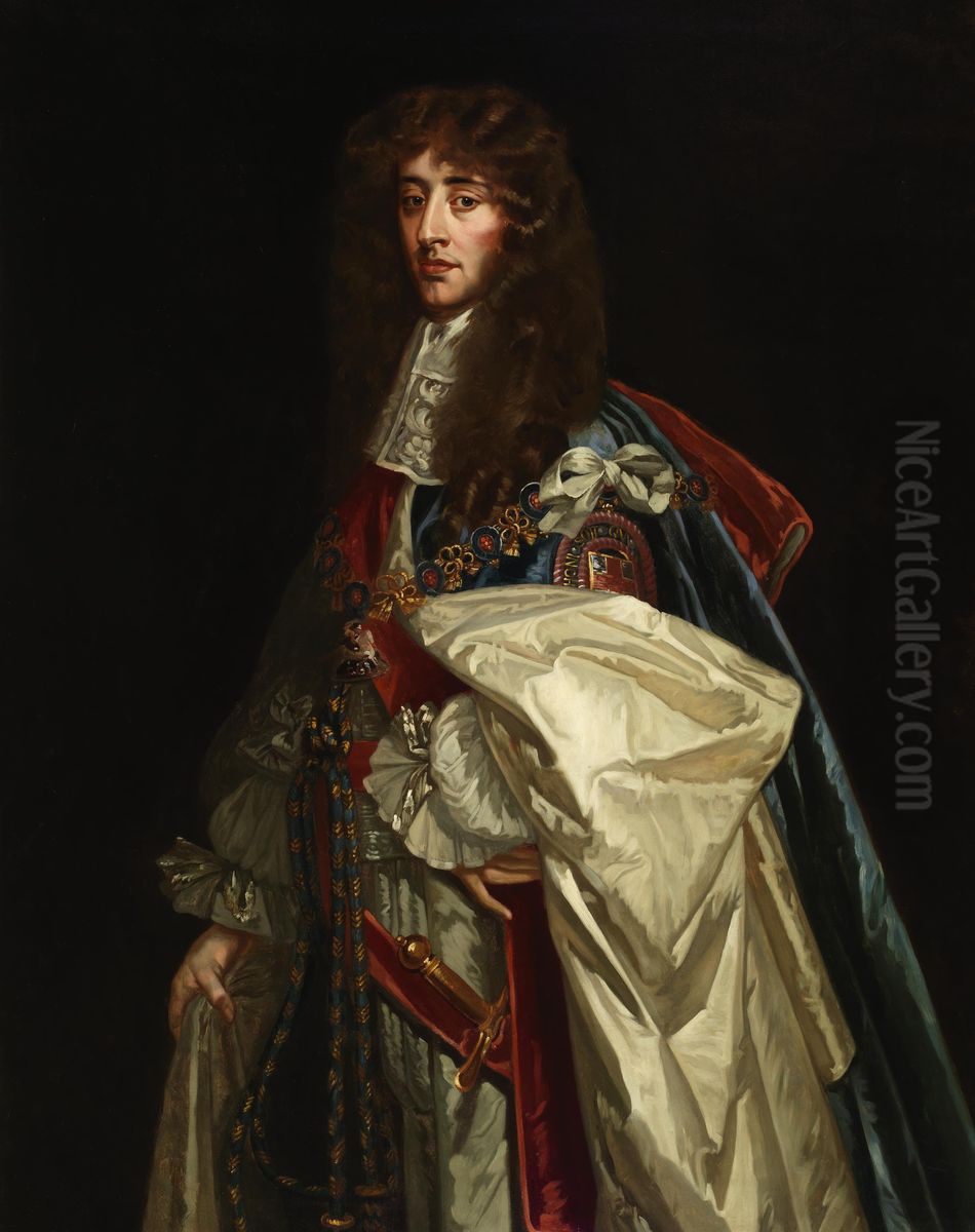 James II of England Oil Painting by Francisco Jover y Casanova