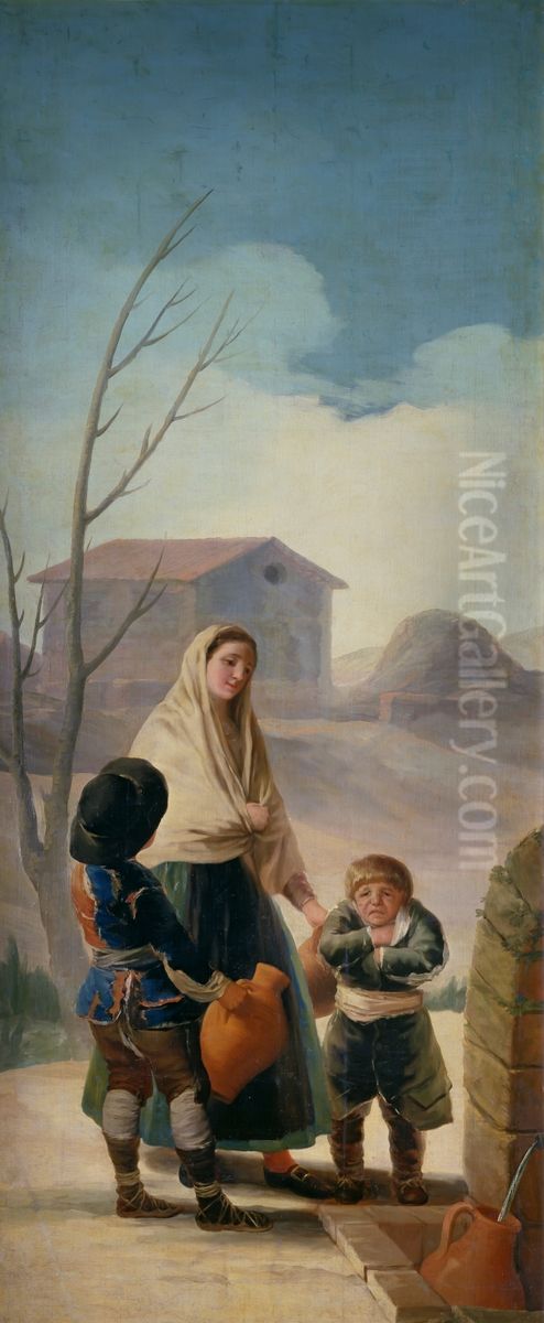 Los pobres en la fuente Oil Painting by Francisco Goya Fuendetodos