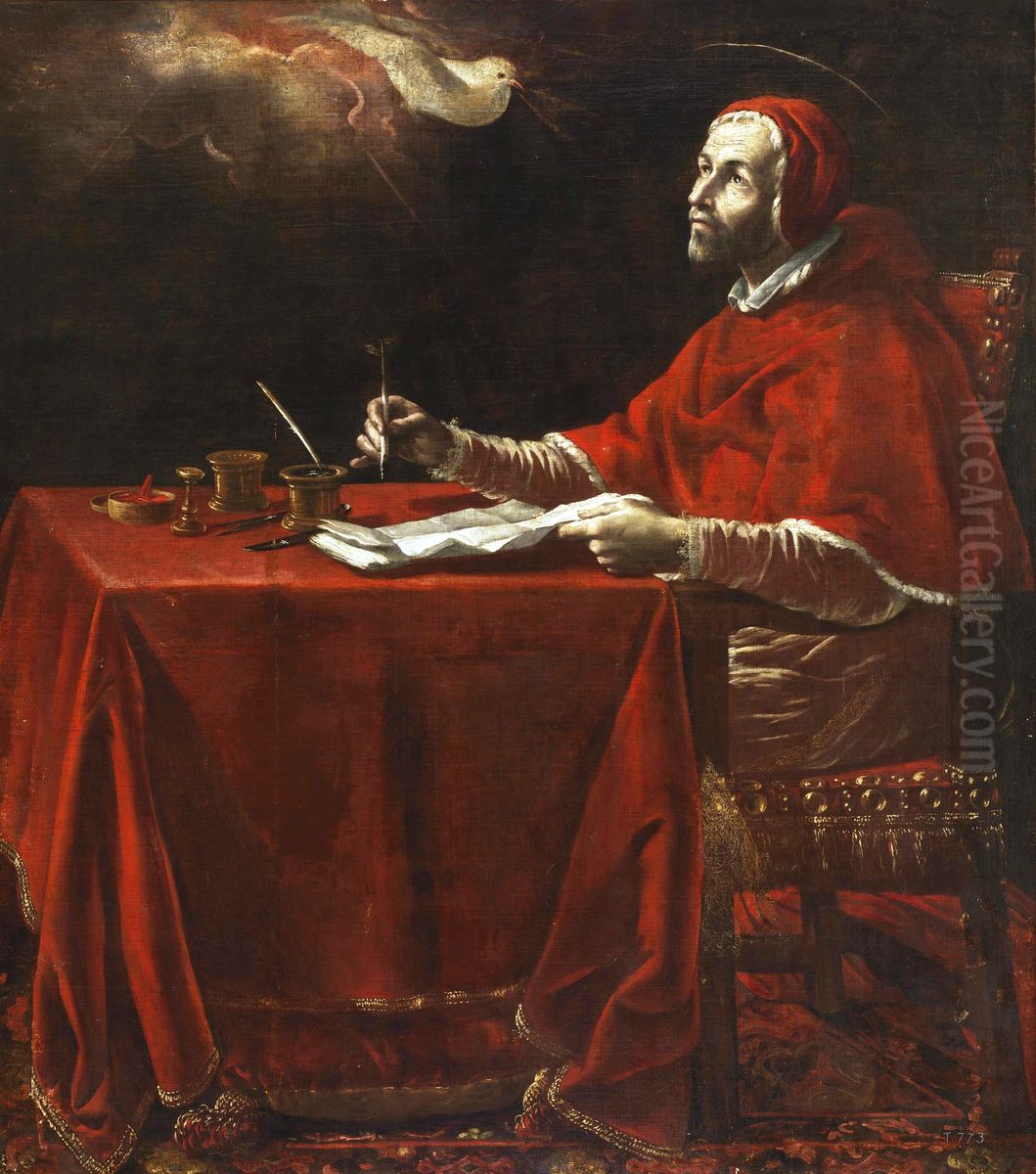 San Gregorio Magno Oil Painting by Juan Rizi