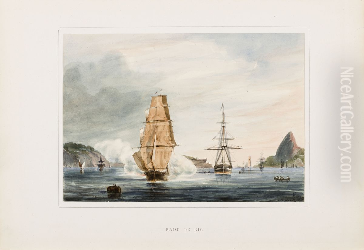 Rade de Rio Oil Painting by Jules Marie Vincent de Sinety