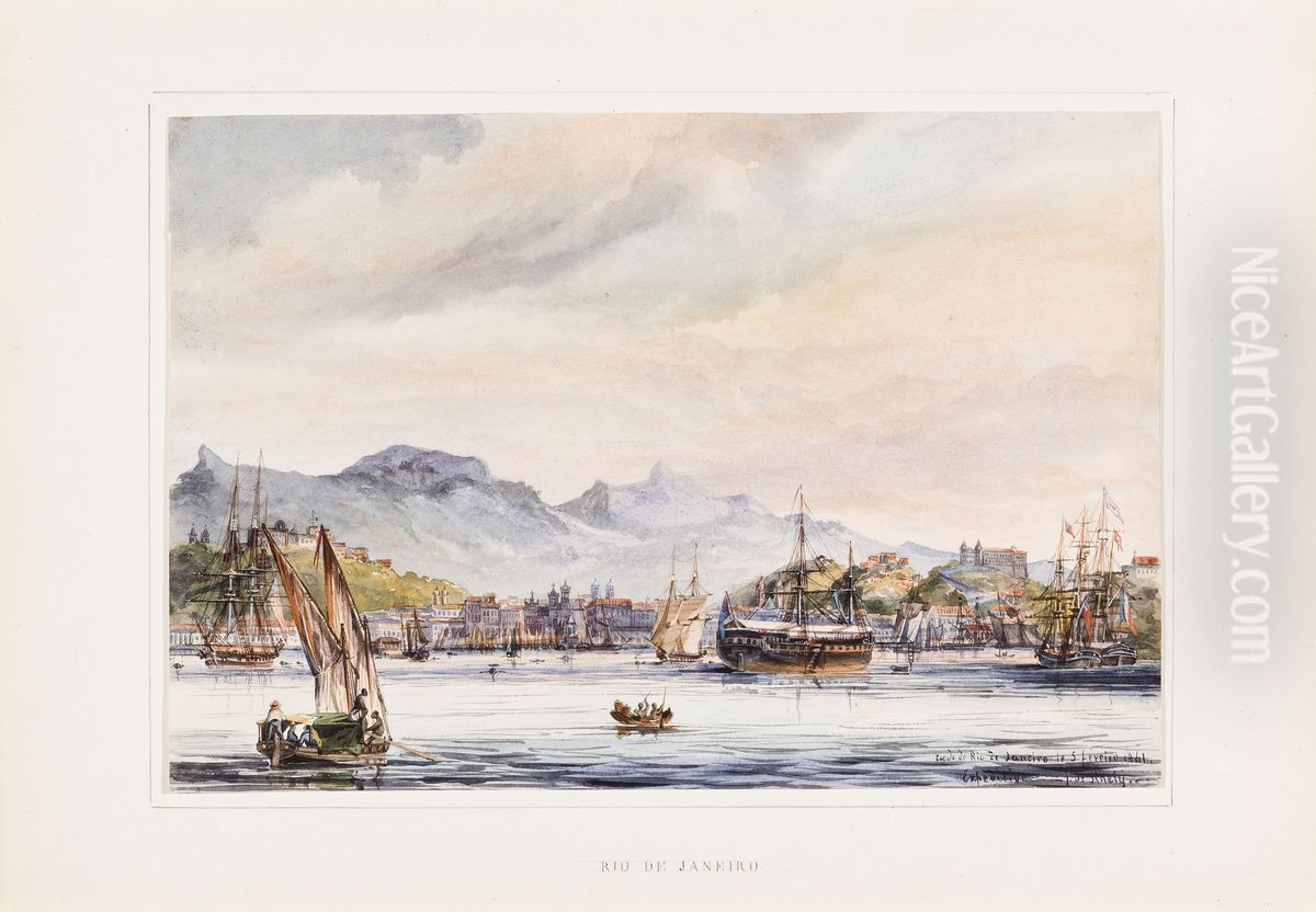 Rio de Janeiro Oil Painting by Jules Marie Vincent de Sinety