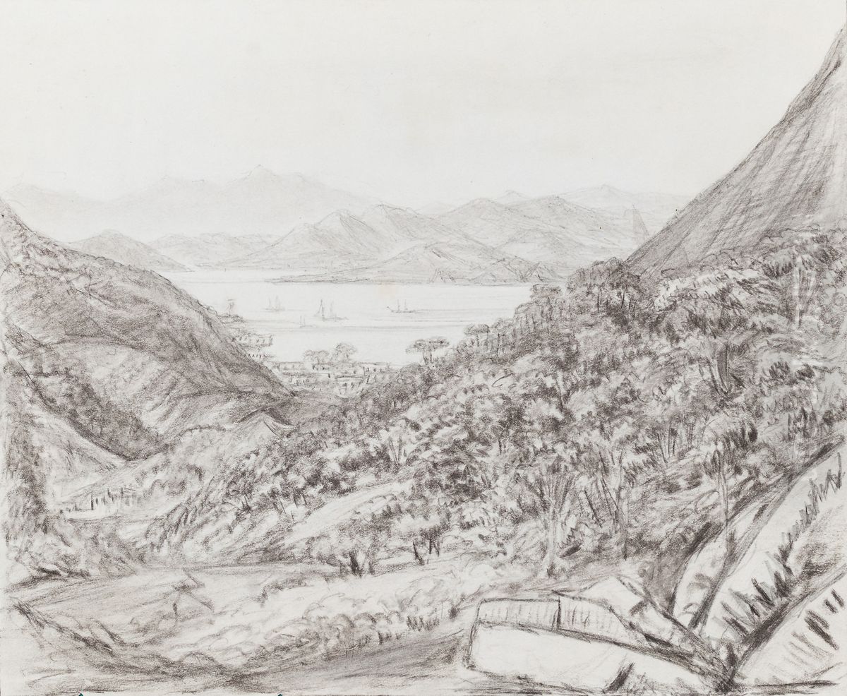 View from Drawing window at 'The Spot' - May 5th 1854 Oil Painting by Marguerite Tollemache